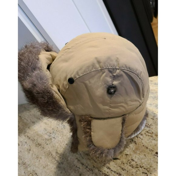 Mad Bomber Rabbit Fur Lined with Ear Flaps Size M. Read! - Picture 4 of 12